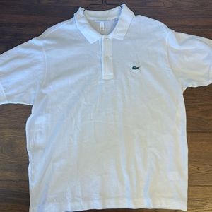 Men’s Lacoste XL White Collared Polo Shirt
